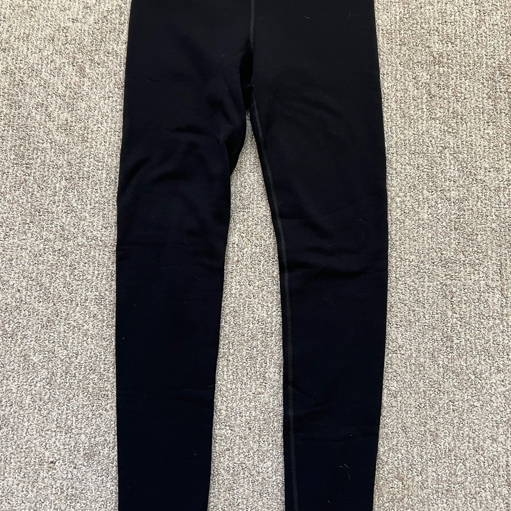 Athleta Kids Fleece Black Leggings